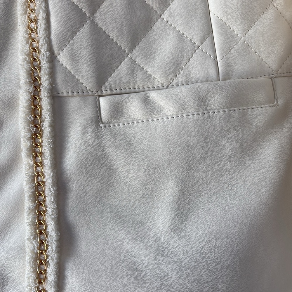Cleo NWT  Quilted Vegan Leather French Jacket size MP. - Picture 7 of 12